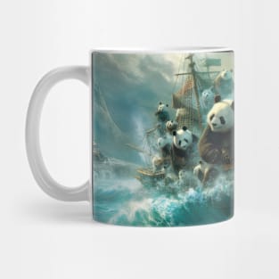 Odyssey of the Pandas: Brave Voyage in Search of a New Home Mug